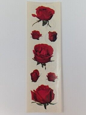 Sandylion Stickers Red Rose Flowers Vintage